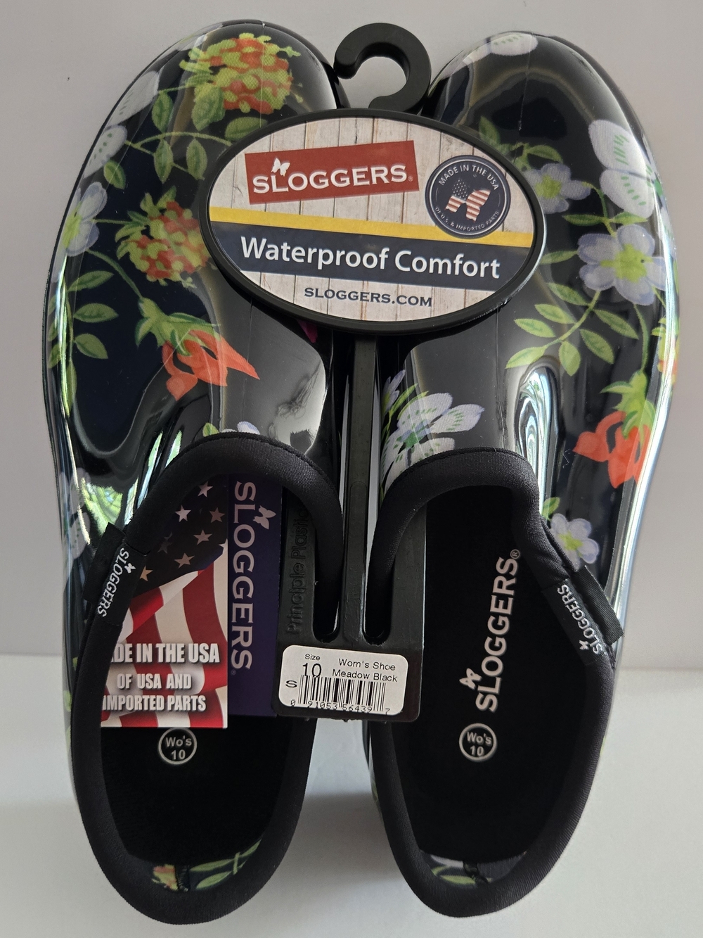 Sloggers Women's Waterproof Rain & Garden Shoe,  Summer Bright Size 10 Floral